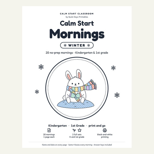 Calm Start Mornings · Winter cover (shown colored in)